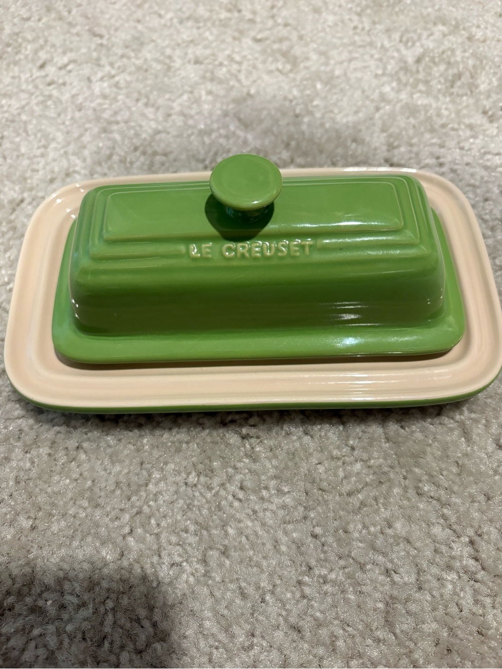 Le Creuset Discontinued Kiwi Ceramic Butter Dish